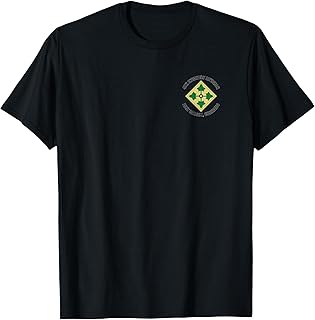 4th Infantry Division Fort Carson Colorado Veteran Unisex-Adults Black T-Shirt Small
