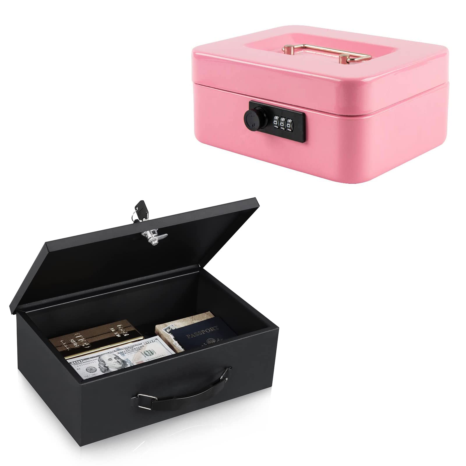 KYODOLED Fireproof Document Box with Key Lock, Safe Storage for
