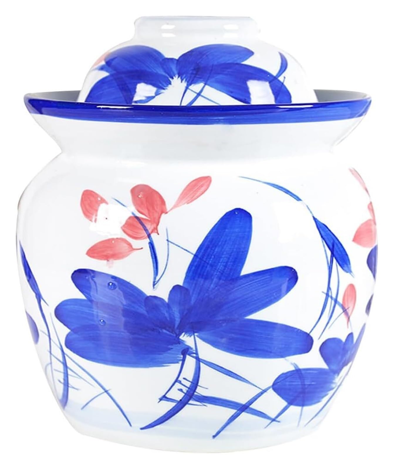 Ceramiczny słoik na ogórki z pokrywkami, duży tradycyjny chiński porcelanowy słoik na ogórki, ceramiczny garnek do fermentacji z pokrywką z uszczelką wodną
