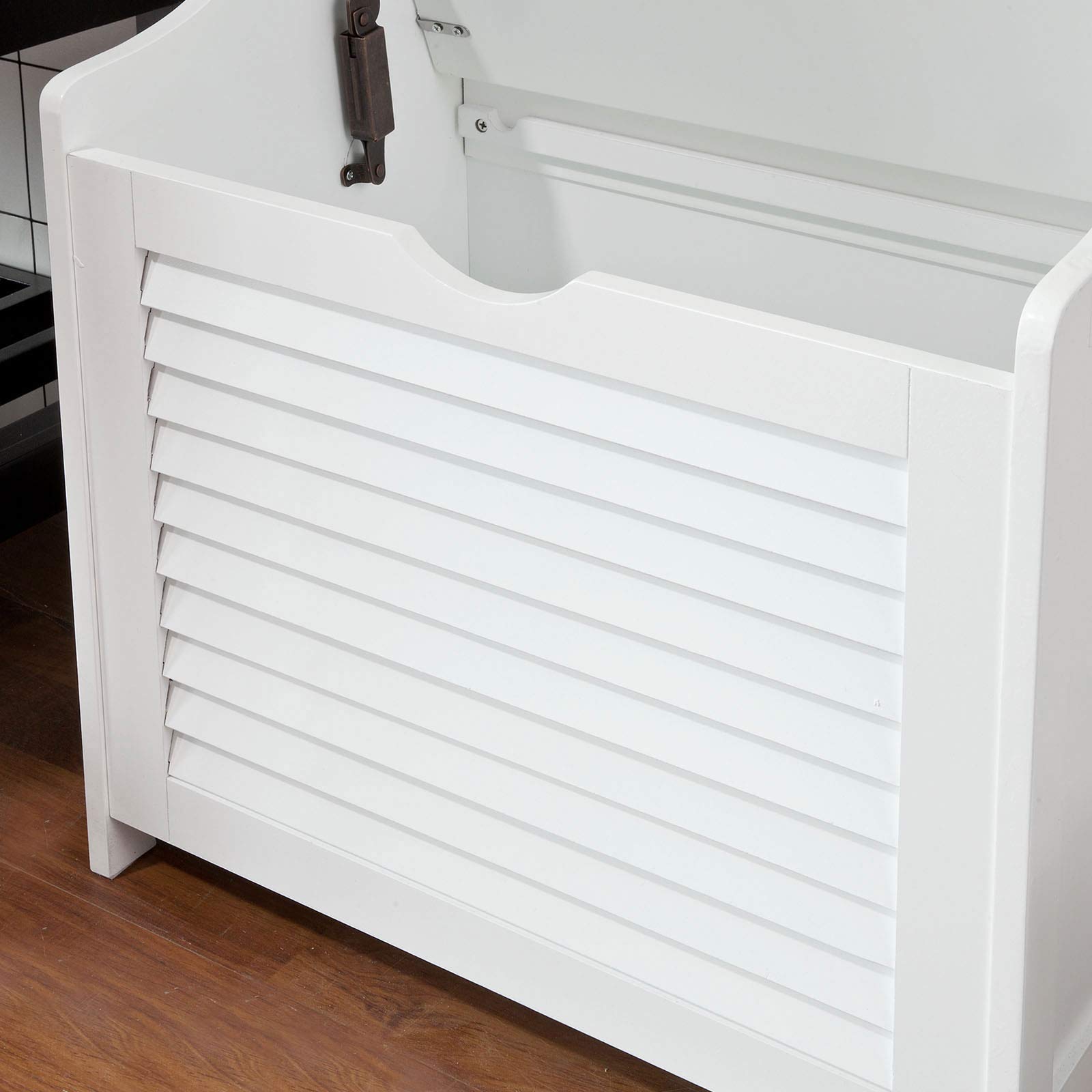 SoBuy Schuhbank mit Sitzfläche & Wäschesack 50x53x35cm für Flur