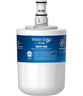 Waterdrop Plus 8171413 NSF 401 Certified Refrigerator Water Filter, 𝐑𝐞𝐝𝐮𝐜𝐞 𝐏𝐅𝐀𝐒, Replacement for Whirlpool® 8171413, 8171414, EDR8D1, Kenmore® 46-9002