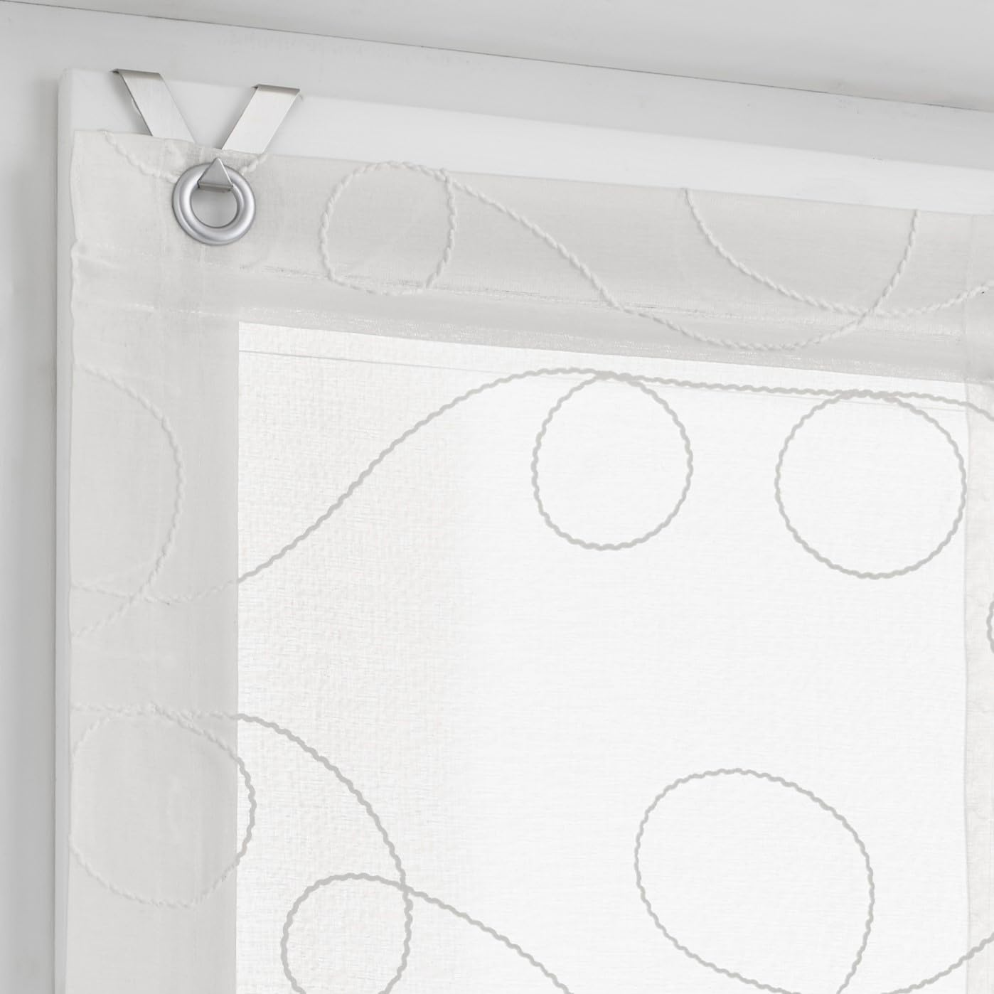 Tenda A Pacchetto Jasmin Stick Con Occhielli - Bianco, 80x130 Cm, Montaggio Senza Viti Con Ganci Adesivi - Foto 7
