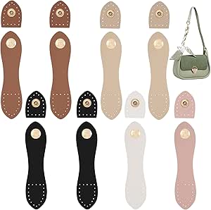 Lot De 4 Boucles à Pression En Cuir à Coudre - Fermeture Pour Sac, Veste, étui Téléphone - Cuir Synthétique Et Métal - Taille 11 X 2,5 Cm - 4