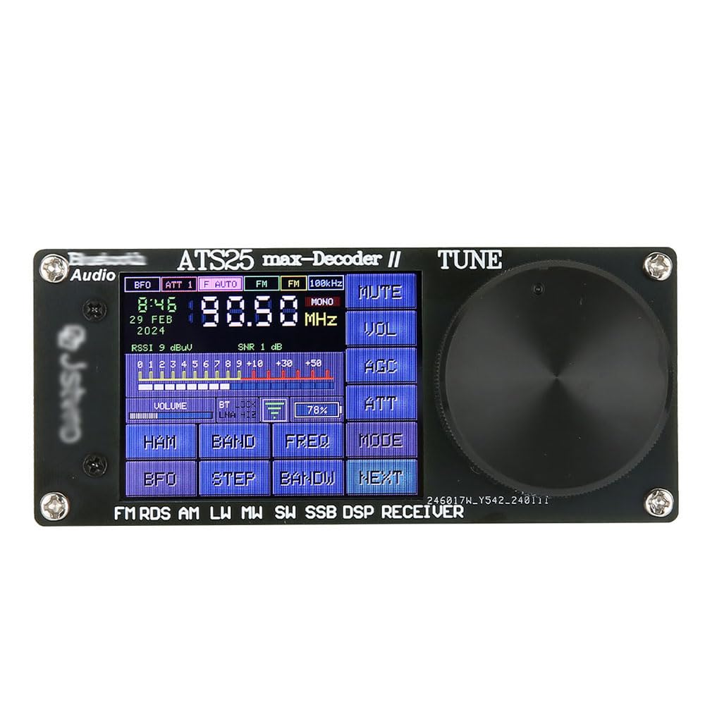 ATS25 Max Decoder II Version Vollband Funkempfänger FM SW SSB MW LW Empfänger mit 2,4-Zoll Touchscreen