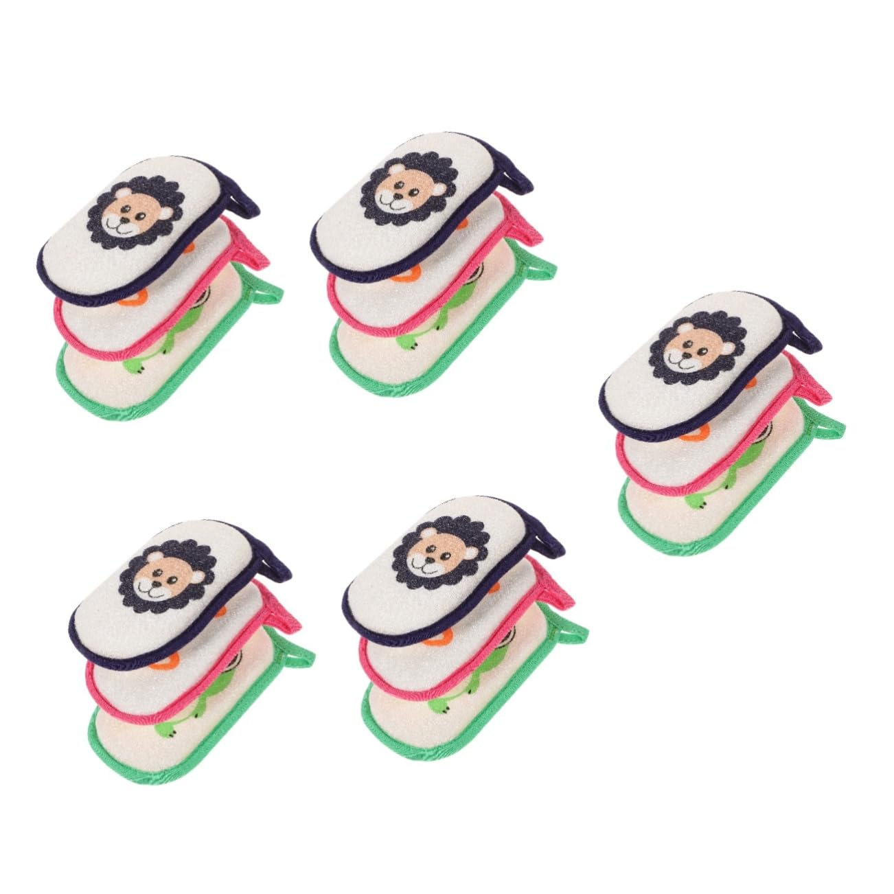 Beavorty 15 Pz spugna da bagno per bambini spugne spugna assorbente scrubber per baby shower scrivania lavapavimenti per neonati dei cartoni animati spugna neonato Corpo spazzola da bagno