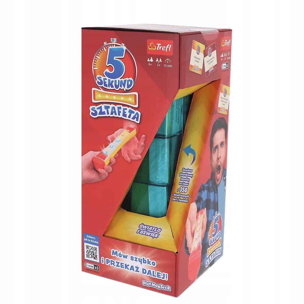 Trefl - 5 Sekunden Armband - Partyspiele mit Stock, Spontane Reflexspiel, für Erwachsene und Kinder ab 8 Jahren