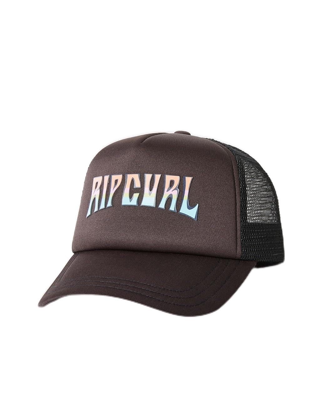 Rip Curl Boys Black Kids Mixed Curved Visor Adjustable Snapback Trucker Cap