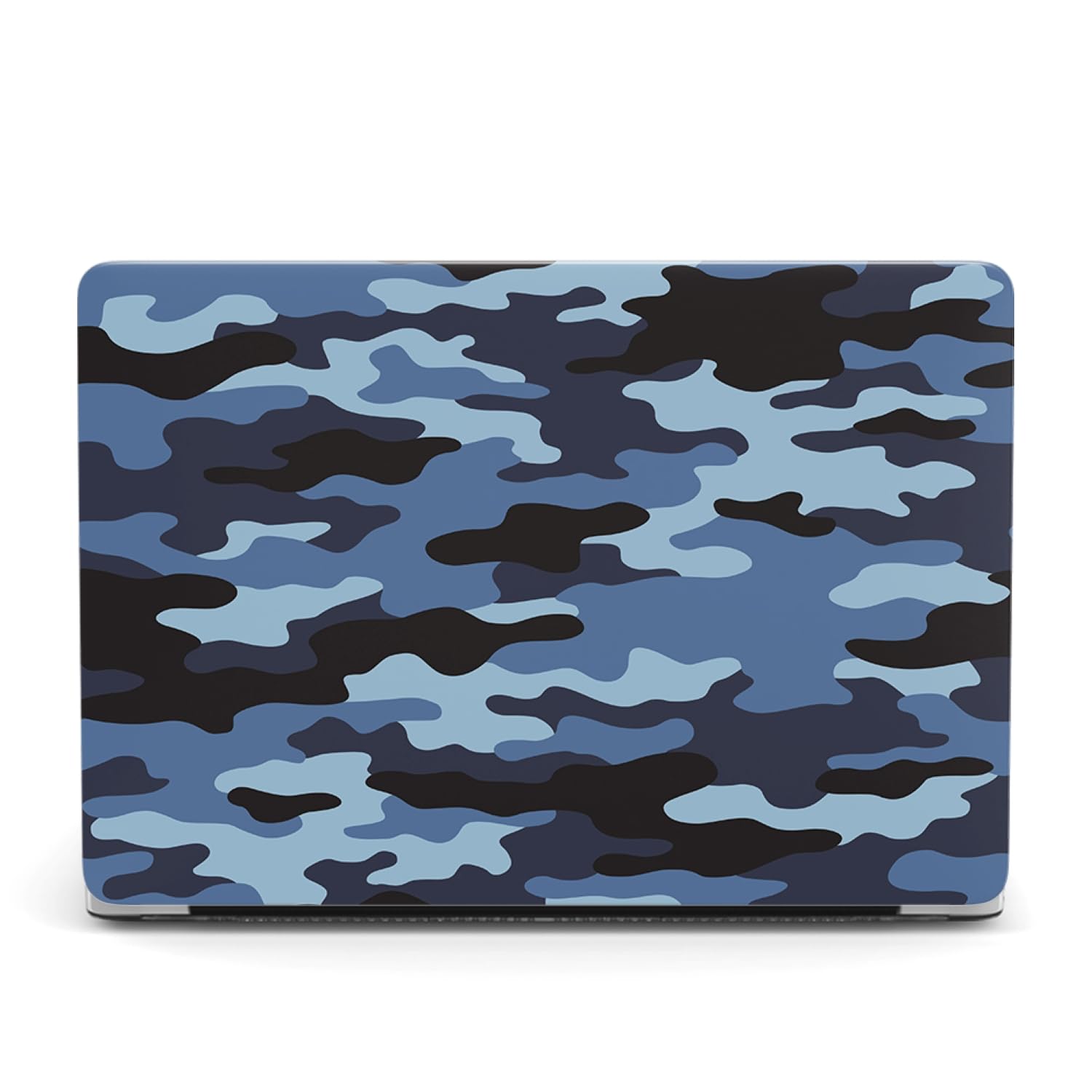 Cover Rigida Compatibile con MacBook Pro 14 Pollici 2023-2021 Modello M3 A2992 A2918 M2 A2779 M1 A2442 con Touch ID, Plastica Custodia Protettiva Case & Copritastiera, Mimetica Blu
