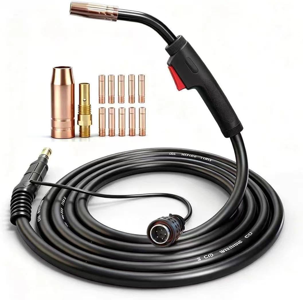 10ft 15ft MIG WELDING GUN 180A replacement for Titanium unlimited 200, MIG 140/170 Professional MP Welders.64804 64805 64806 Applicable to K530-6 style parts (K530-6-15ft5Core)