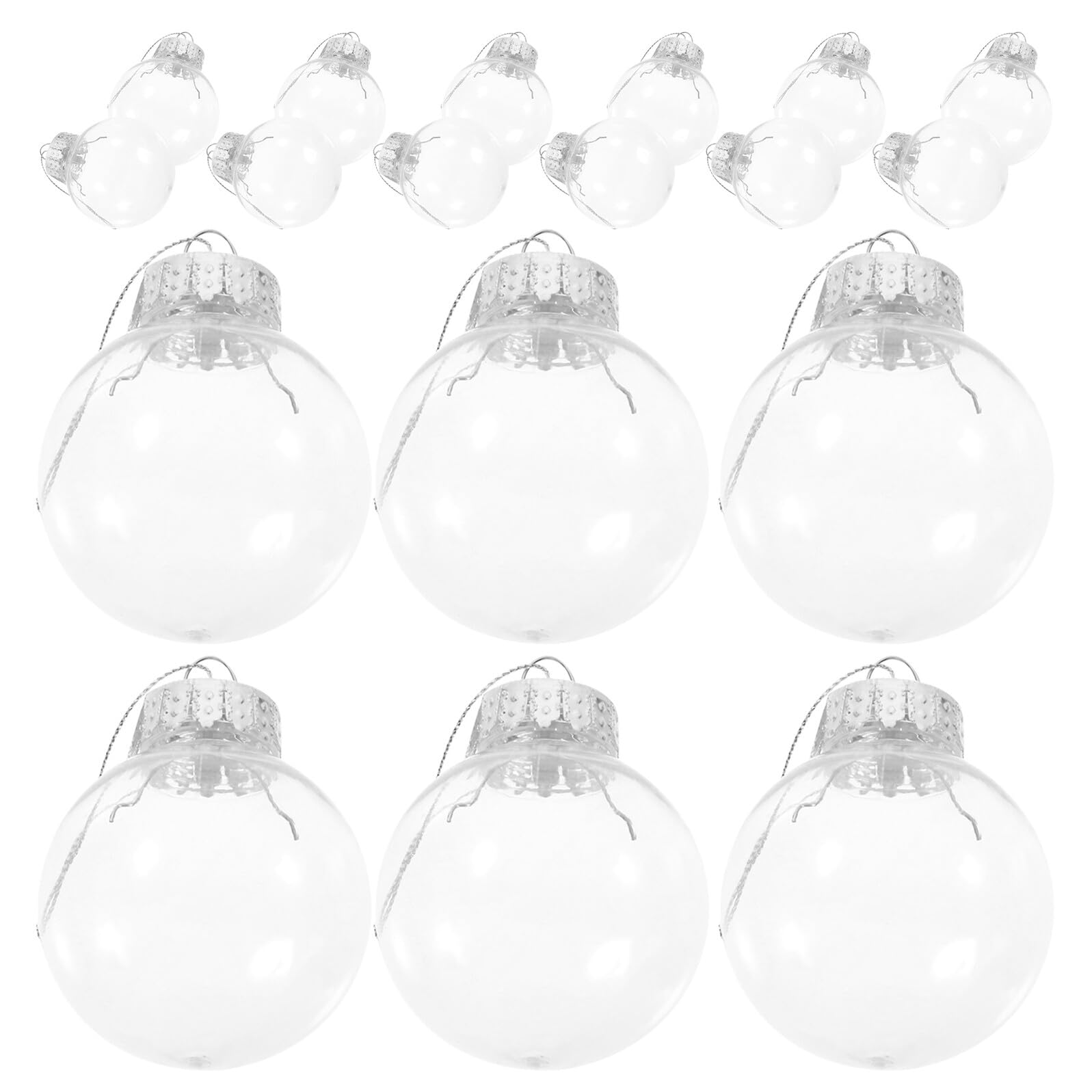 Bolas Decorativas Transparentes Rellenables 6 CM 30 Unidades Adornos Colgantes de Plástico para Manualidades Decoración Navideña Bodas y Fiestas Esferas DIY para Interiores y