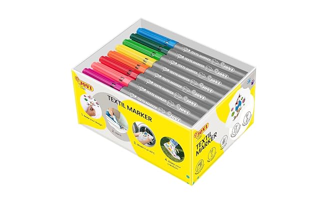 Foto 3 de 7 de Jovi pack de 48 rotuladores téxtiles en 12 colores diferentes
