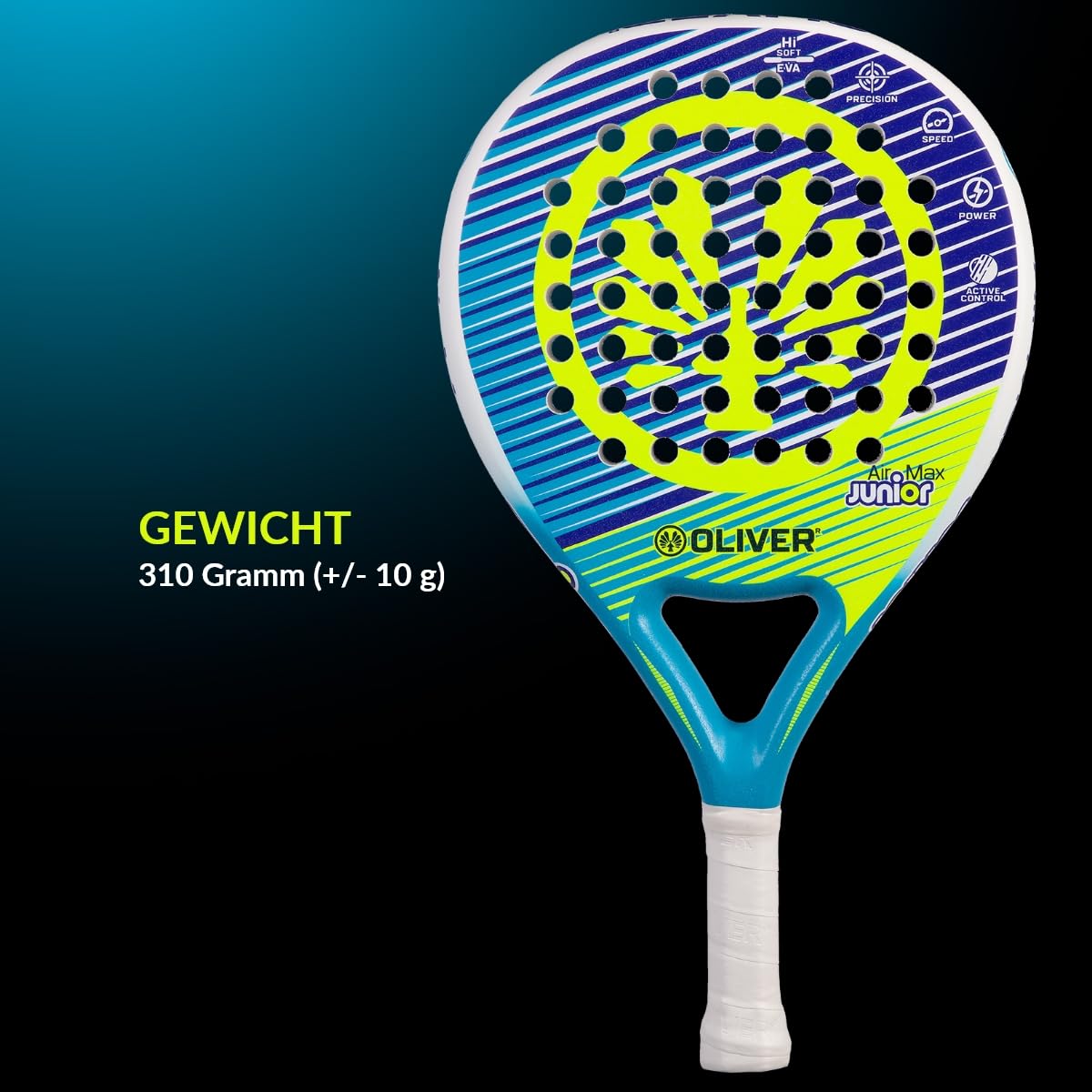 Oliver Padel Schläger für Kinder & Junioren - Padel Tennis Schläger Anfänger - Kids - Eva Soft - Leicht - 310 Gramm - Air Max Junior