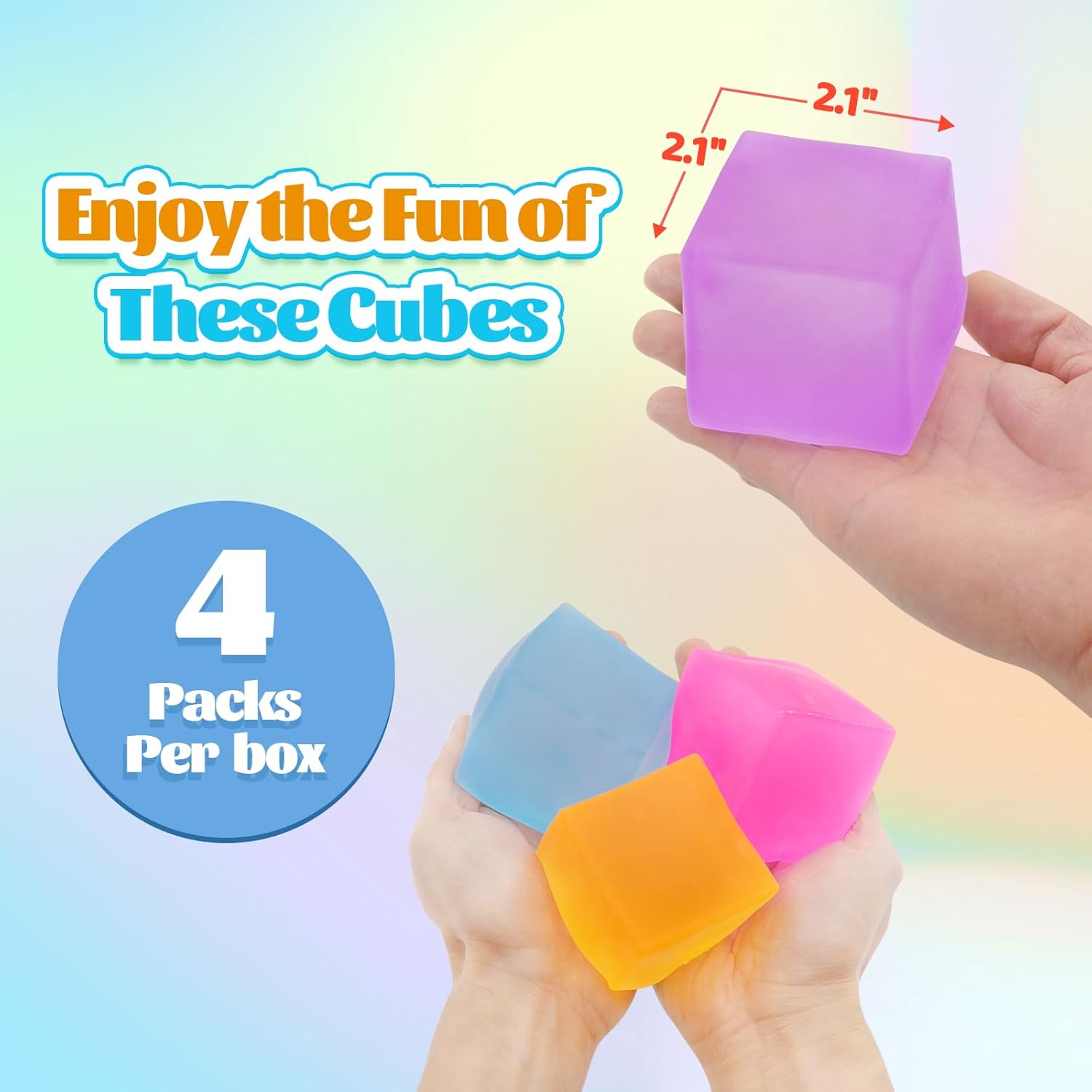 4 Pack Stress Cube Toy