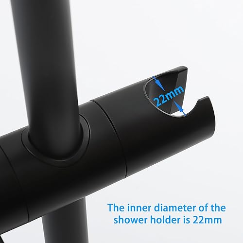 Miniatura 4 de Barra deslizante de ducha de mano para montaje en pared, barra deslizante de ducha de mano, altura ajustable, rociador de ducha de 26 pulgadas,