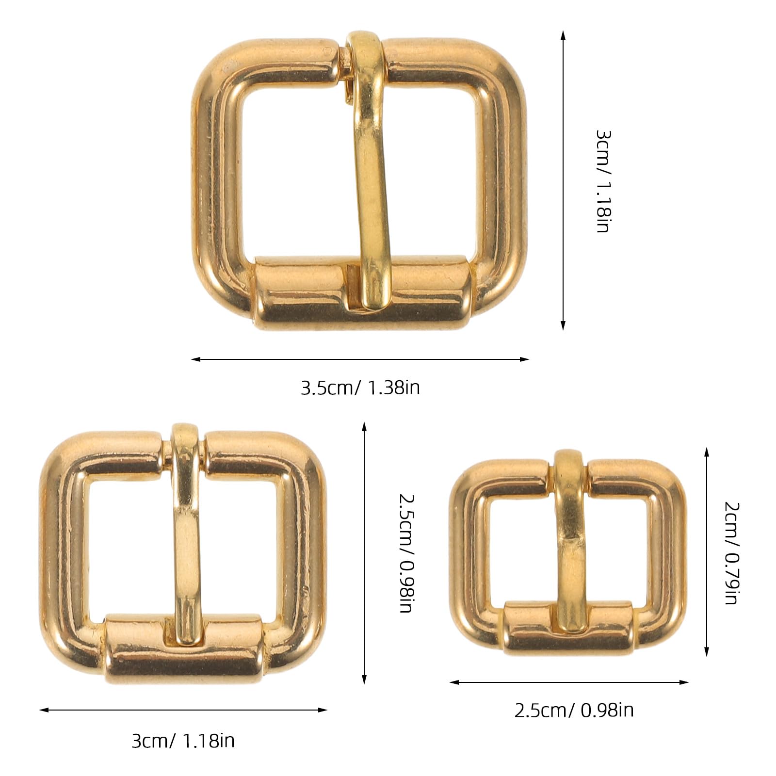 NUOBESTY Fibbie a rullo con punta singola da 3 pezzi per cintura di borsa - Fibbie di ricambio in metallo per artigianato fai da te, cinghie per borse, accessori per la riparazione di borse