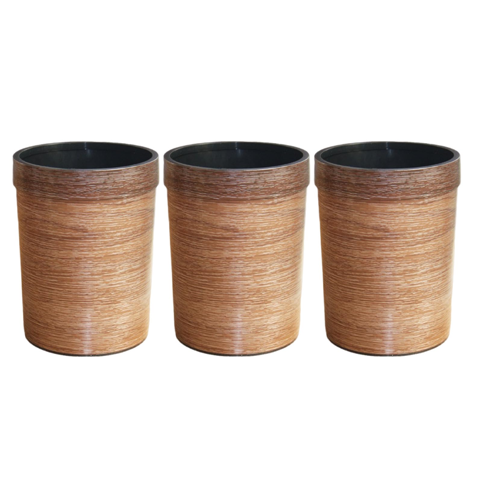 ibasenice 3 Piezas Cesto de Basura Vintage Redondo de Plástico 6,4