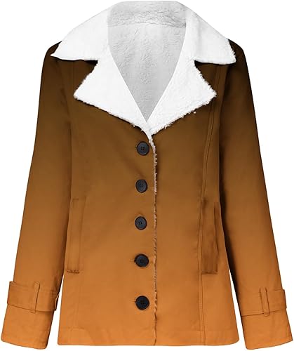 Miniatura 5 de Abrigos invierno para mujer 2023 Moda espesar cálido borroso Chaqueta Lana compuesta Felpa botones solapa cárdigan