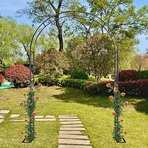 Arco de rosas de metal for enrejado de vides florales, soporte de arco de jardín, for decoración de ceremonias de fiesta en interiores y exteriores, arco de boda, arco de globo, plantas trepadoras, ar