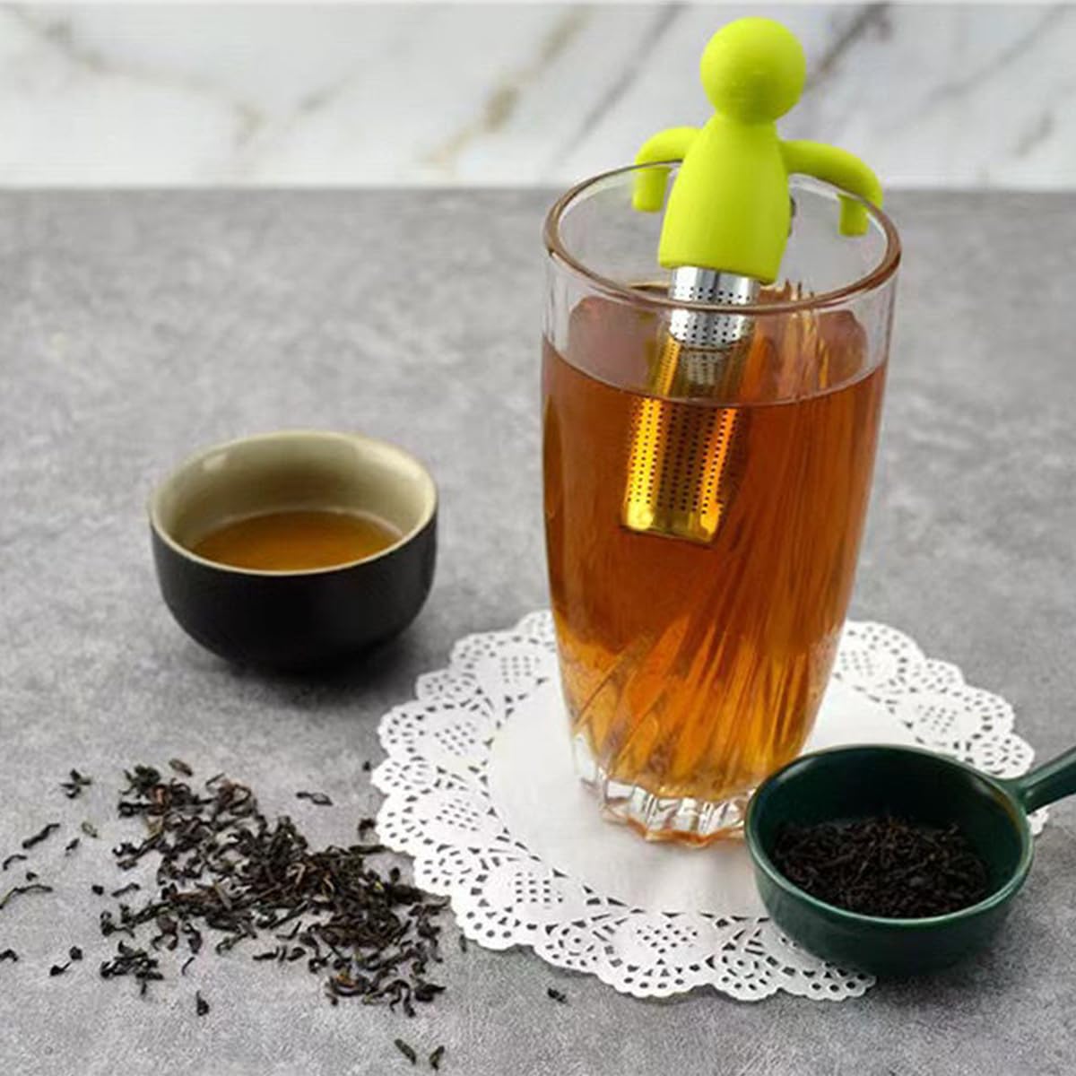 2 Stück Teesieb In Menschenform - Lustige Teefilter Aus Edelstahl