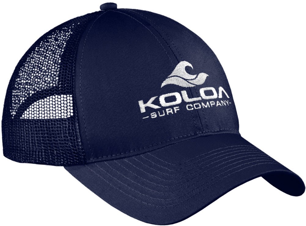 Koloa Surf Wave Logo Old School Curved Bill Mesh Snapback Hats