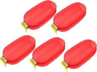 Angoily 5 Piezas Linternas Rojas de Decoración del Festival de Primavera de Resistente al Sol Ambientes