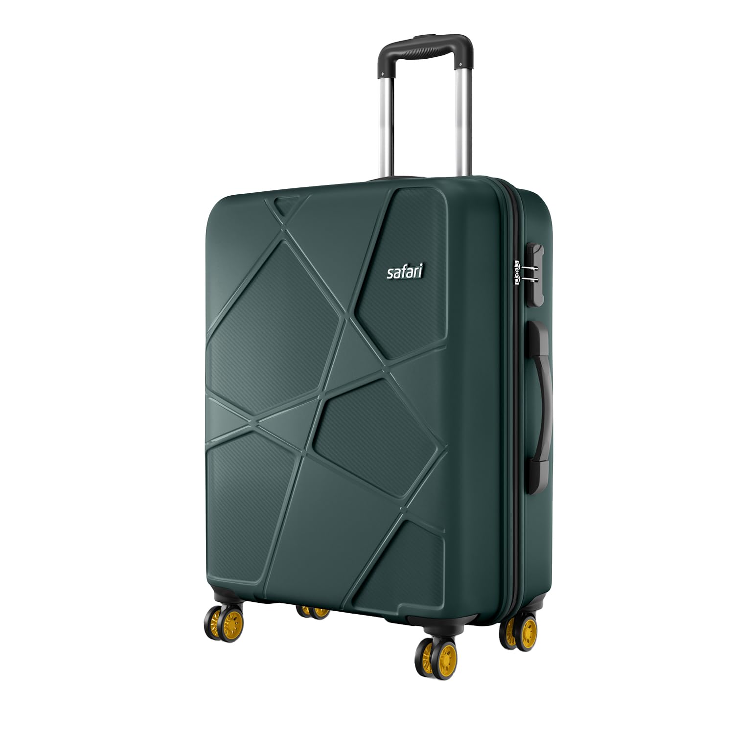 Pentagon Pro 8 Wheels 66Cm Medium Size Checkin Trolley Bag, Hard Case Polypropylene 360º Wheeling Luggage for Men & Women, Travel Bag, Suitcase for Travel, Trolley Bags for Travel, Dusk Green