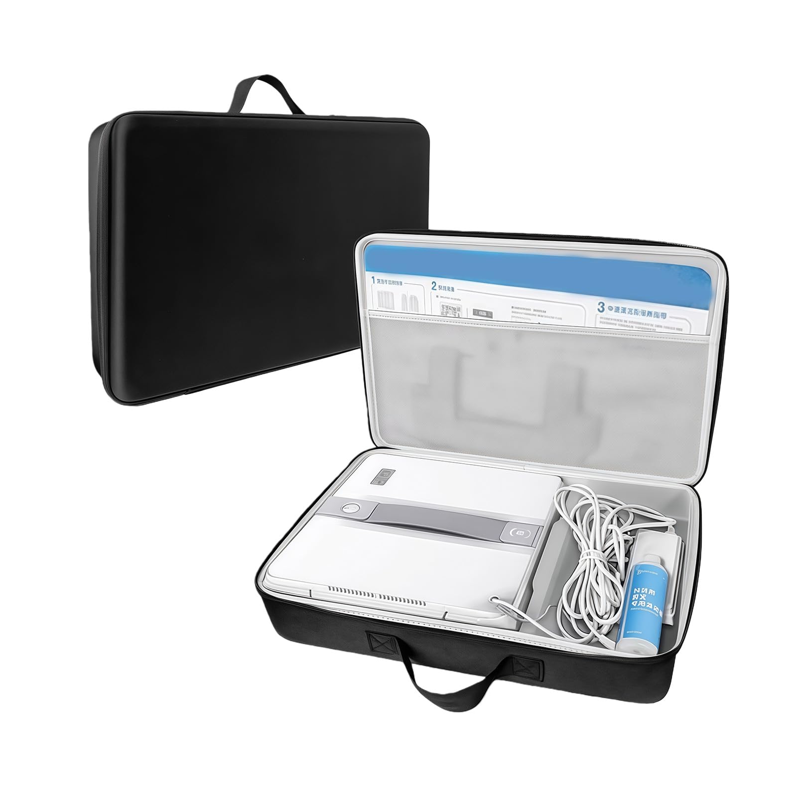 Hsioluted Multi Functional Organizers Case with Extra Compartments for W1S / W2S Window Cleaning Robots Shockproof Splashproof Bag Window Robot Storage