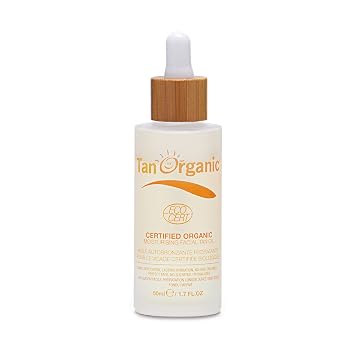 TanOrganic Face Self Tanning Oil 50ml | Organic Natural Fake Tan for Face | Vegan Facial Tan Oil for Hydrated Glow | Bronzing Drops