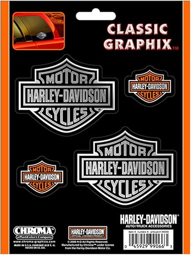 Harley-Davidson Calcomanías clásicas Graphix cromadas B&S