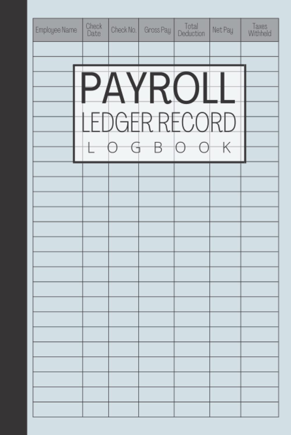 Payroll Ledger Record Log Book Monthly Financial Tracker