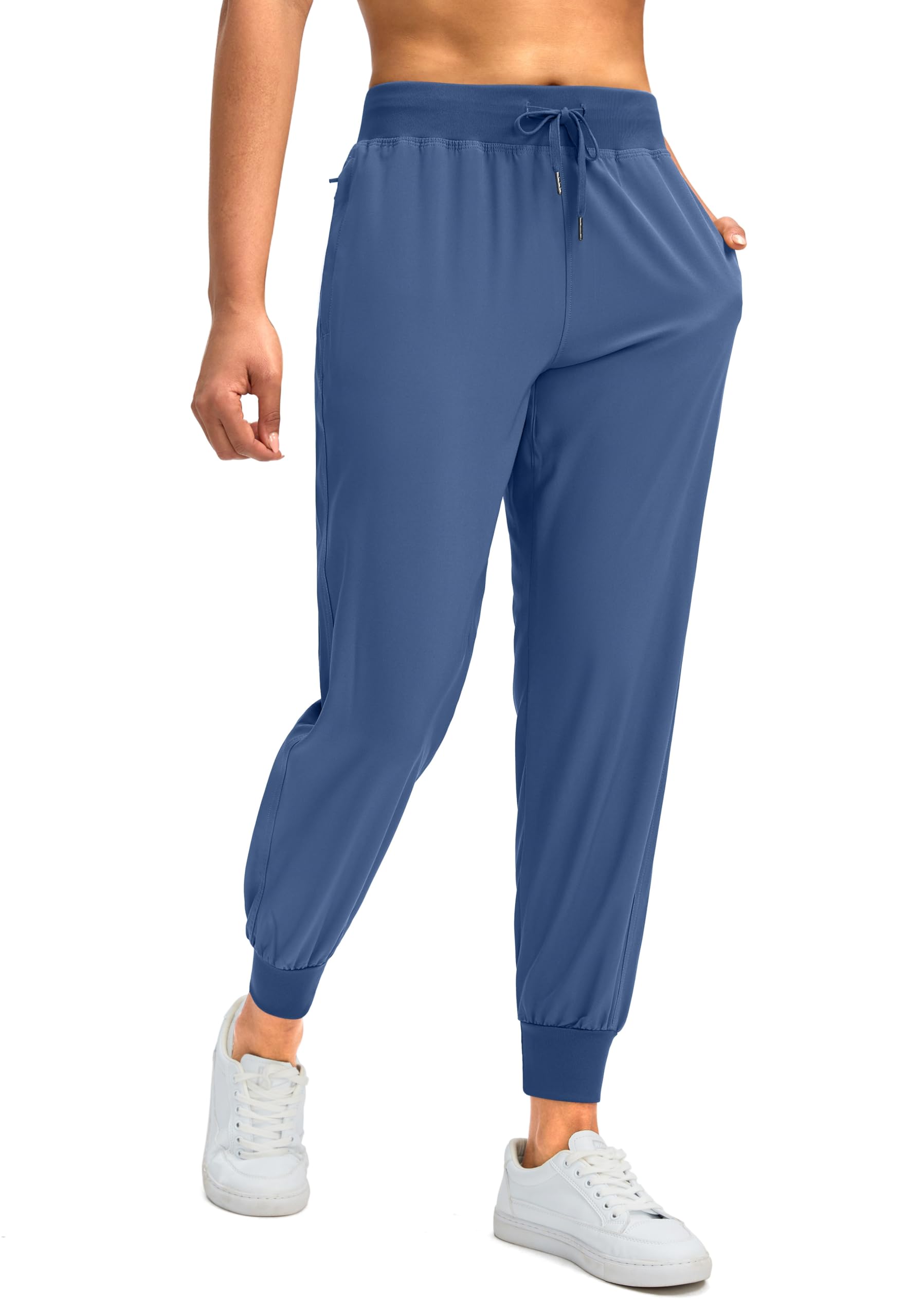 Soothfeel Women's Joggers with Zipper Pockets Lightweight Running Gym Travel Casual Workout Athletic Joggers Pants for Women