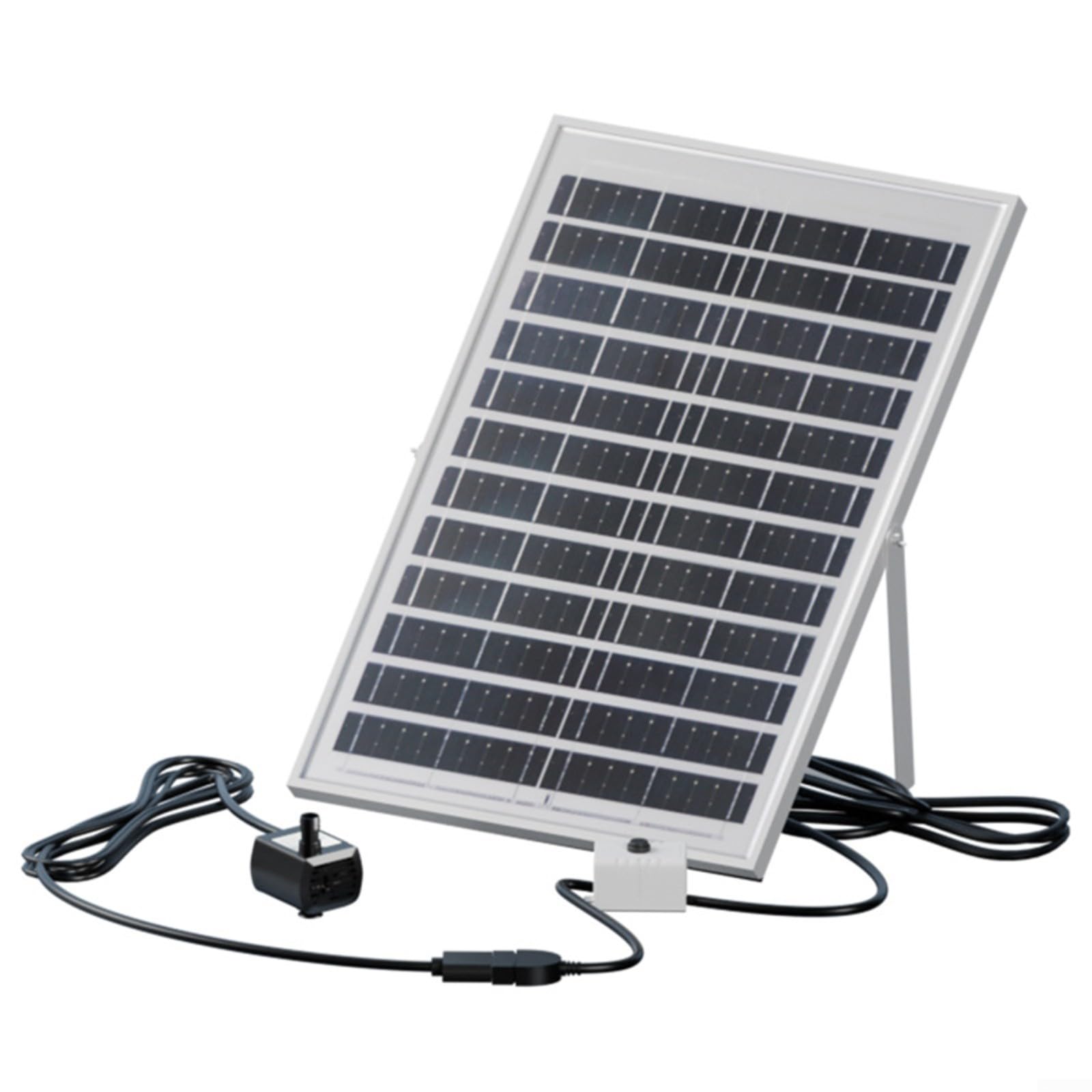 Solar Powered Water Pump 3W 200L/H Submersible USB Fountain Pump With Glass Panel Energy Efficient Brushless Motor For Garden Pond Bird Bath Waterfall(B)