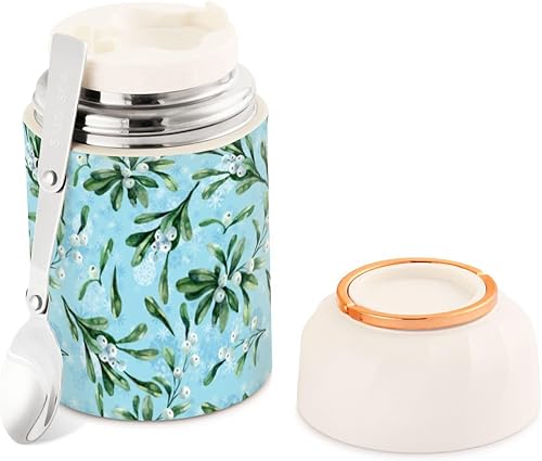Miniatura 1 de Mistletoe Food Jar with Spoon Stainless Steel Vacuum Insulated Food Container 17 oz Thermos for Hot Food