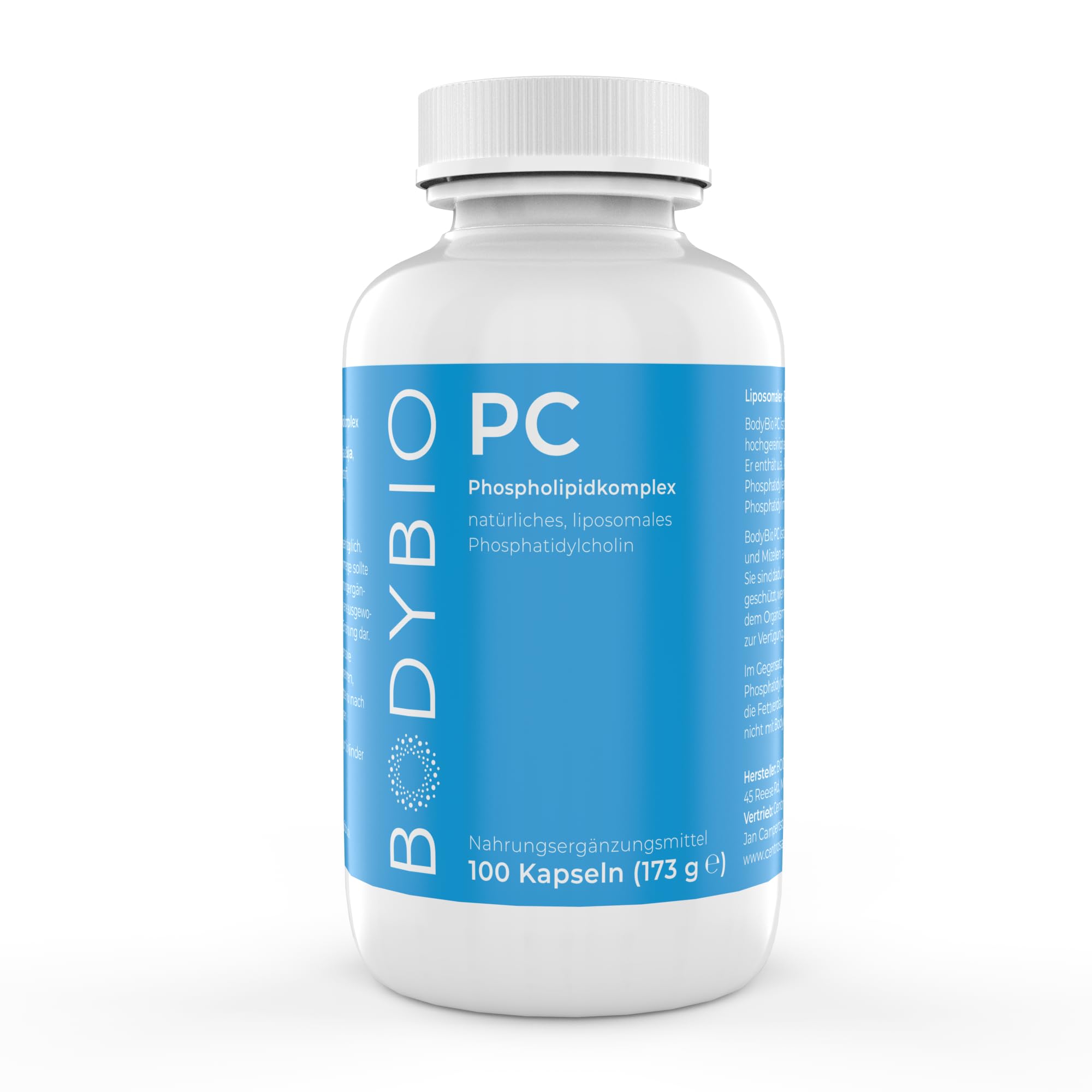 BodyBio PC Phospholipidkomplex liposomal 100 Kapseln - 173g (Phosphatidylcholin und andere Phospholipide)
