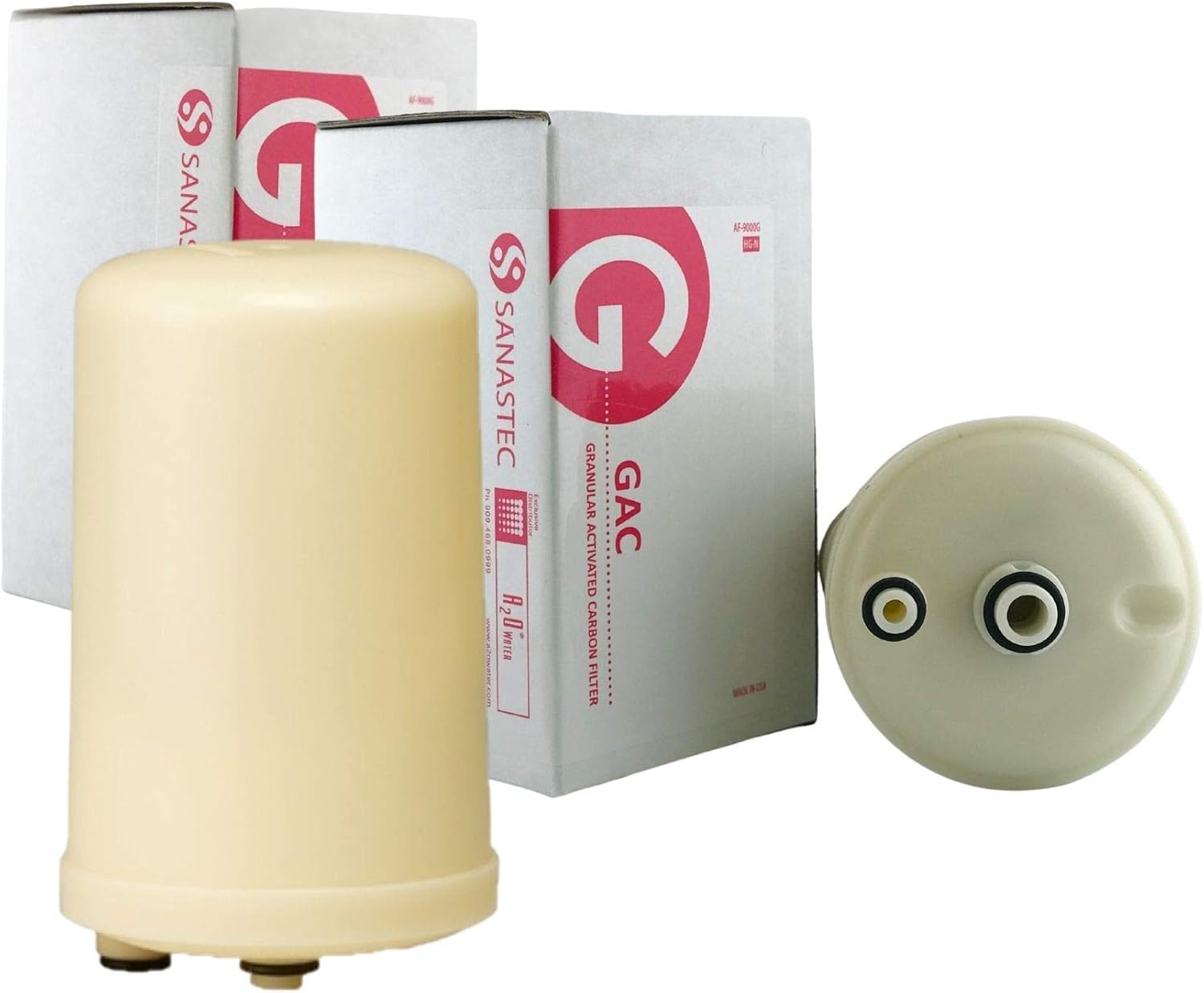 Water Filter Replacement, Granular Activated Carbon, HG-N Type (New Model), By A2O Water Made in USA (2)