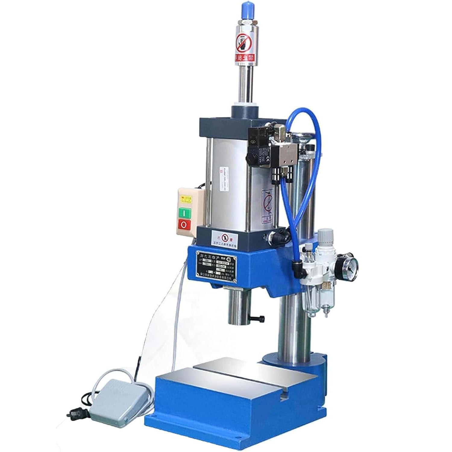Máquina perforadora neumática de 300 kg de presión, prensa de escritorio con control de doble botón, 0,4-0,7 MPa, para taller