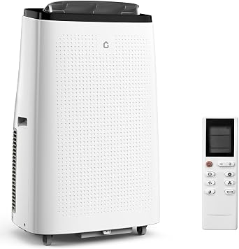 Garveetech 14000 BTU Portable Air Conditioner 3 in-1, Energy-Efficient Low Noise AC Unit with Sleep Mode, 3 Speeds, Dehumidifier, Fits 16 in-47 in Windows for 600-750 sq ft Rooms