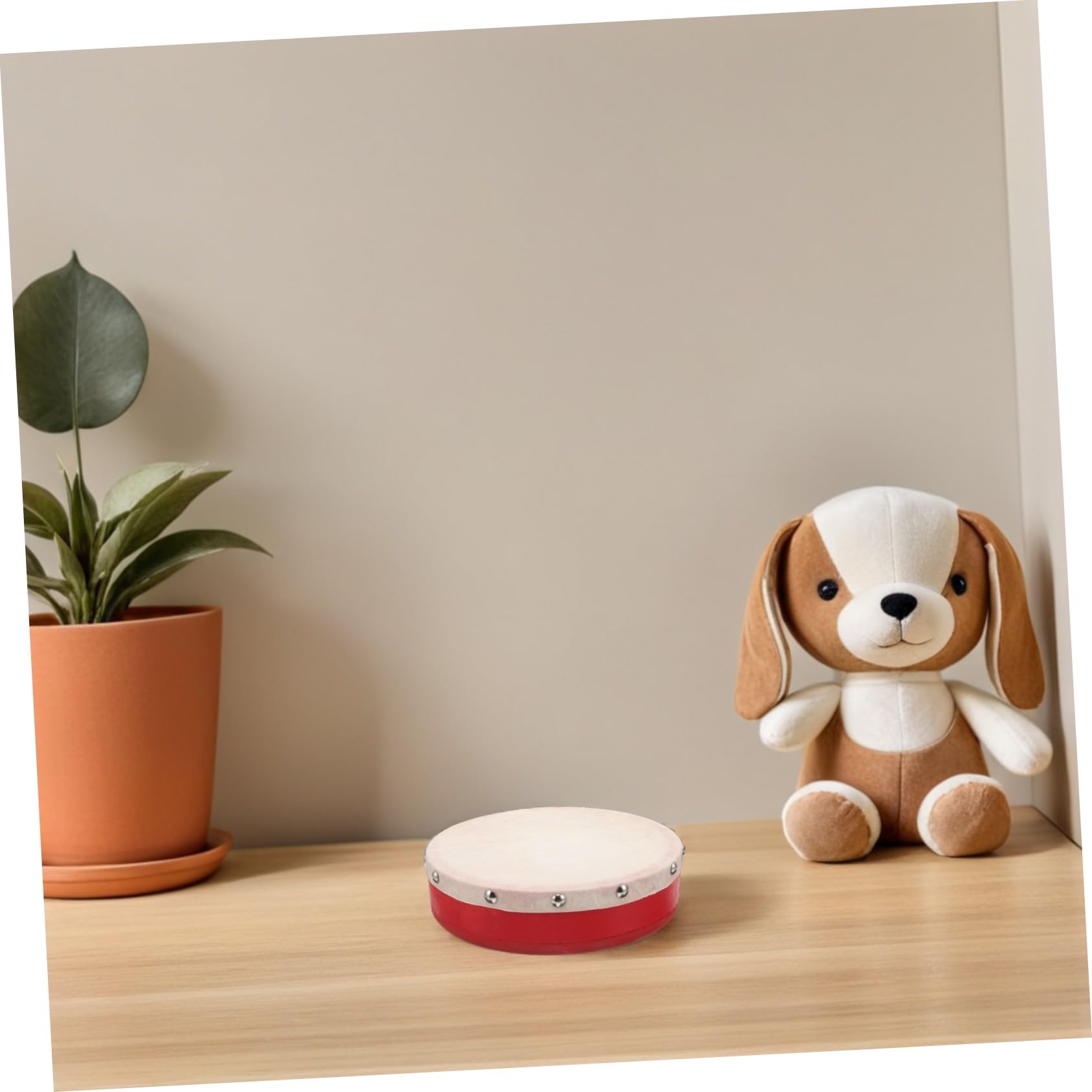 Instrumento Rojo Infantil de Madera y Metal de Percusión para Niños