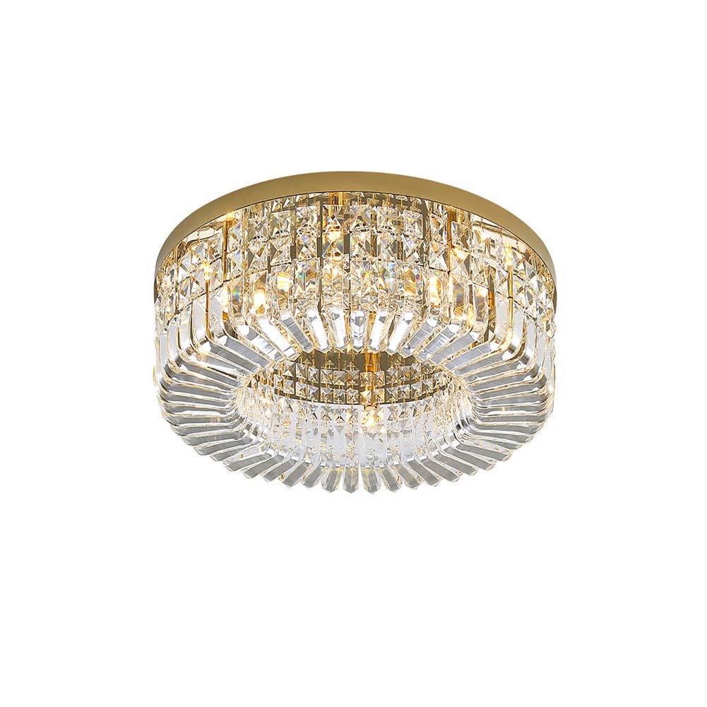 Plafonnier LED encastré chrome 40x17 cm pour salon - 8
