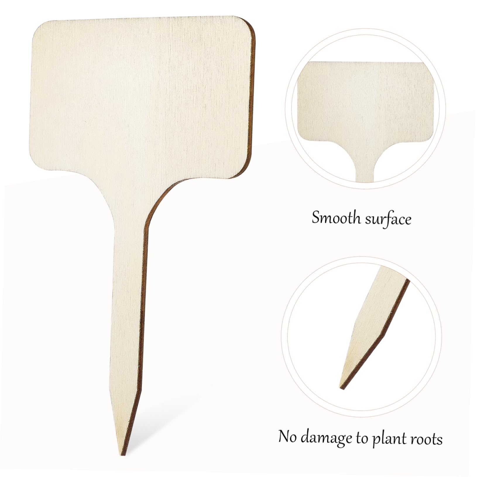 BESPORTBLE Lot De 4 Marqueurs De Plantes Pour Étiquettes De Nom De Plantes Insertion Facile Étiquettes De Plantes En Bois Signes 50 Pièces X 4