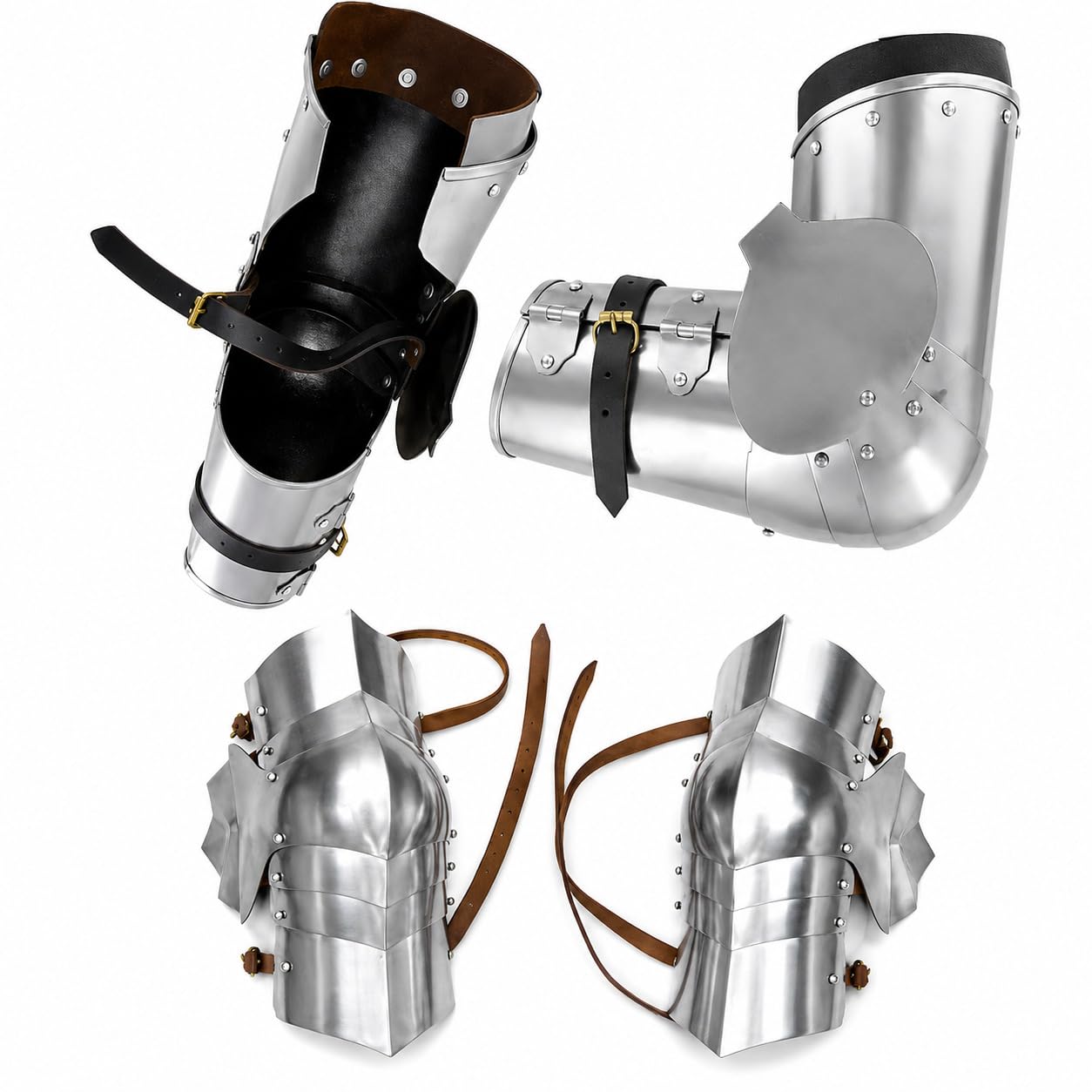 Nautical Replica Hub Medieval Armour Leg Guard & Arm Guard Set Reenactment SCA