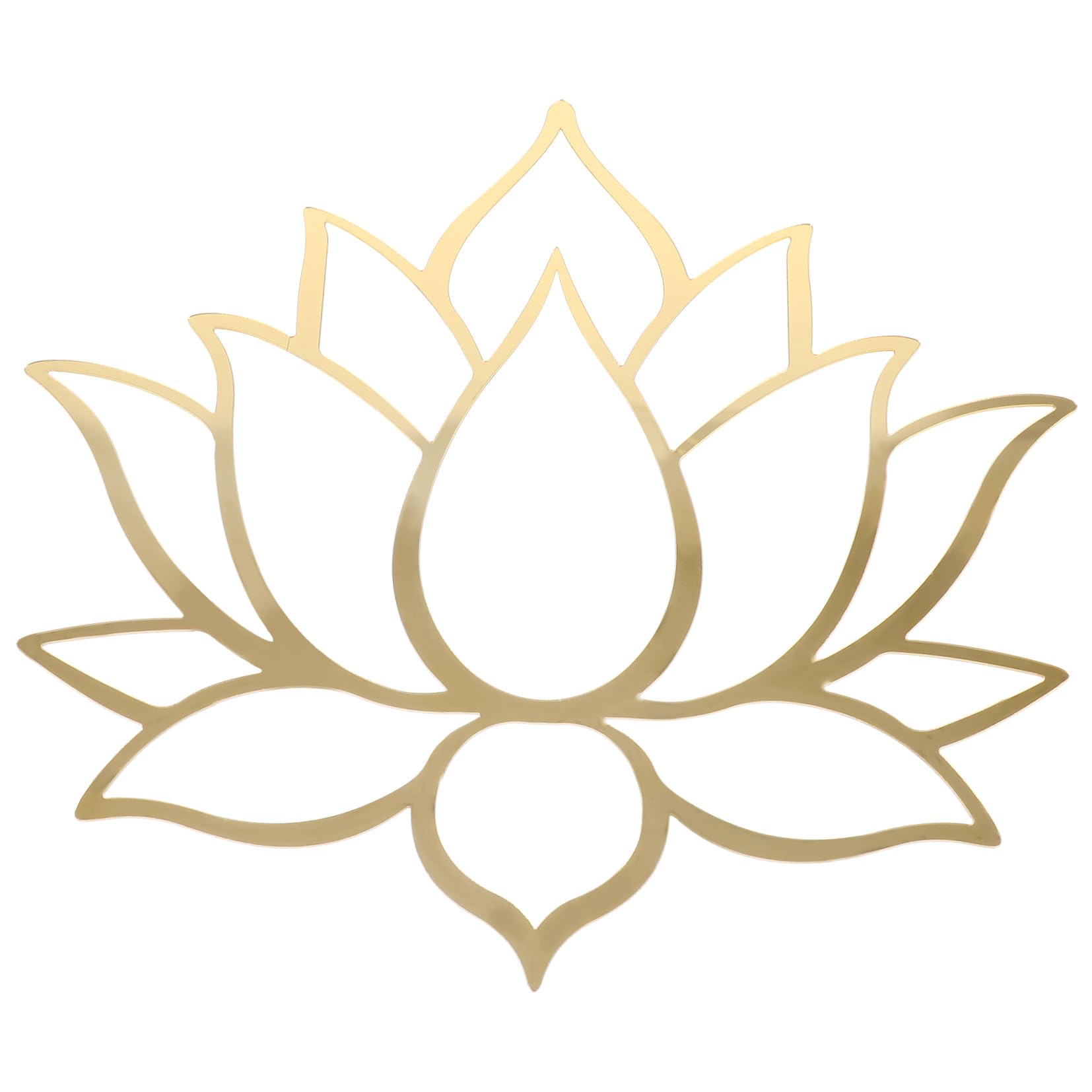 Autocollant mural lotus doré en acrylique STOBAZA au design creux