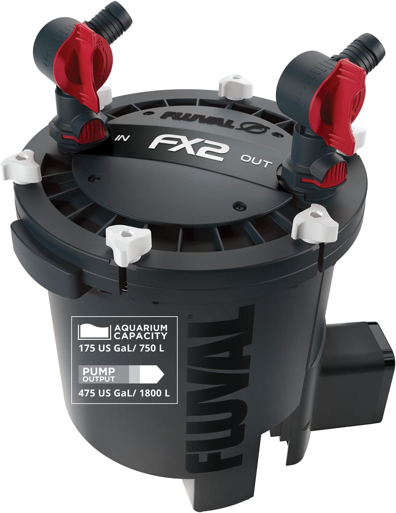 Fluval FX2 High Performance Canister Aquarium Filter - Multi-Stage Filtration, Built-in Powered Water Change System, and Basket-in-Basket Tray Design
