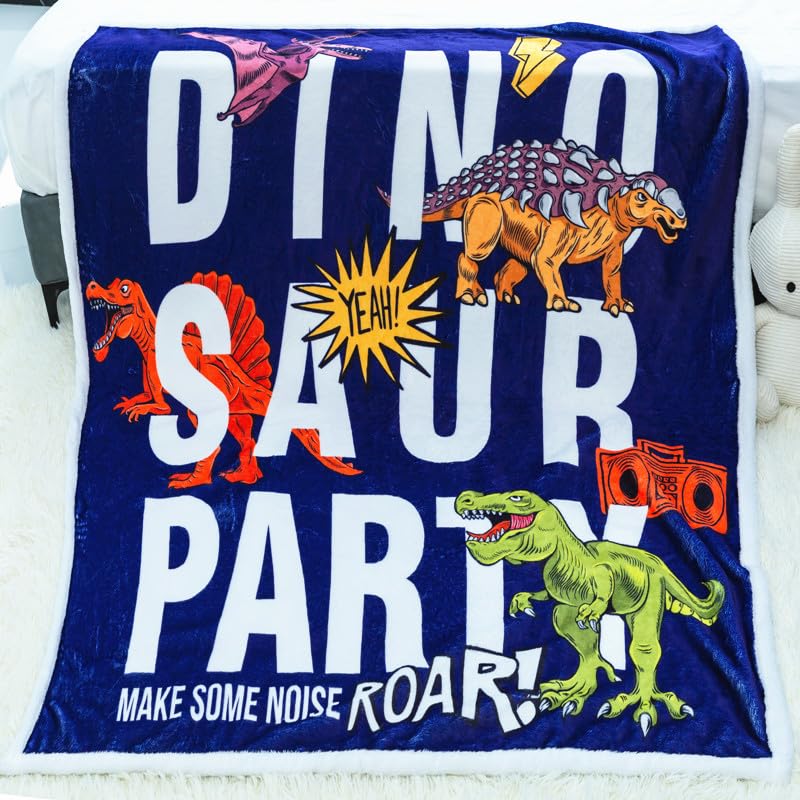 Dinosaur Blanket Dinosaurs Gifts for Boys Toddler Dino Throw Blanket with Dinosaurs on It Dinosaur Lover Gifts Kids Flannel Blanket (Dinosaur8, 50" X 60")