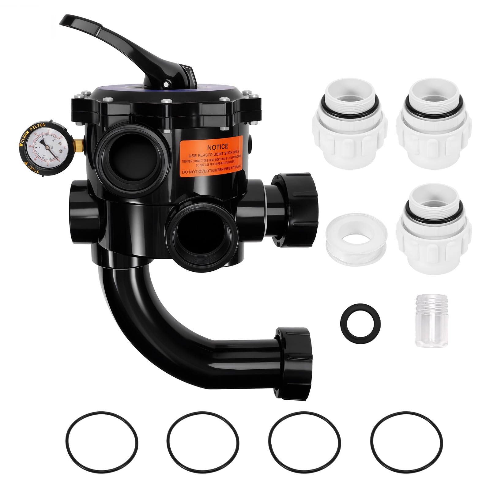 Valve multi-ports 5,1 cm pour filtre de piscine Zodiac Jandy DEL48 et DEL60