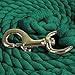 Intrepid International Horse Tack - Heavy Duty Cotton Rope Lead Ropes for Horses, with Durable Brass Trigger Snap, Attaches to Halter or Harness, Soft and Comfortable Grip - Hunter Green, 10 Feet