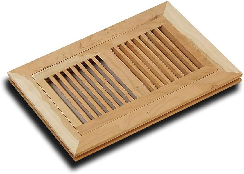 WELLAND Floor Register Vents with Frame,Unfinished Wood Vents Covers
