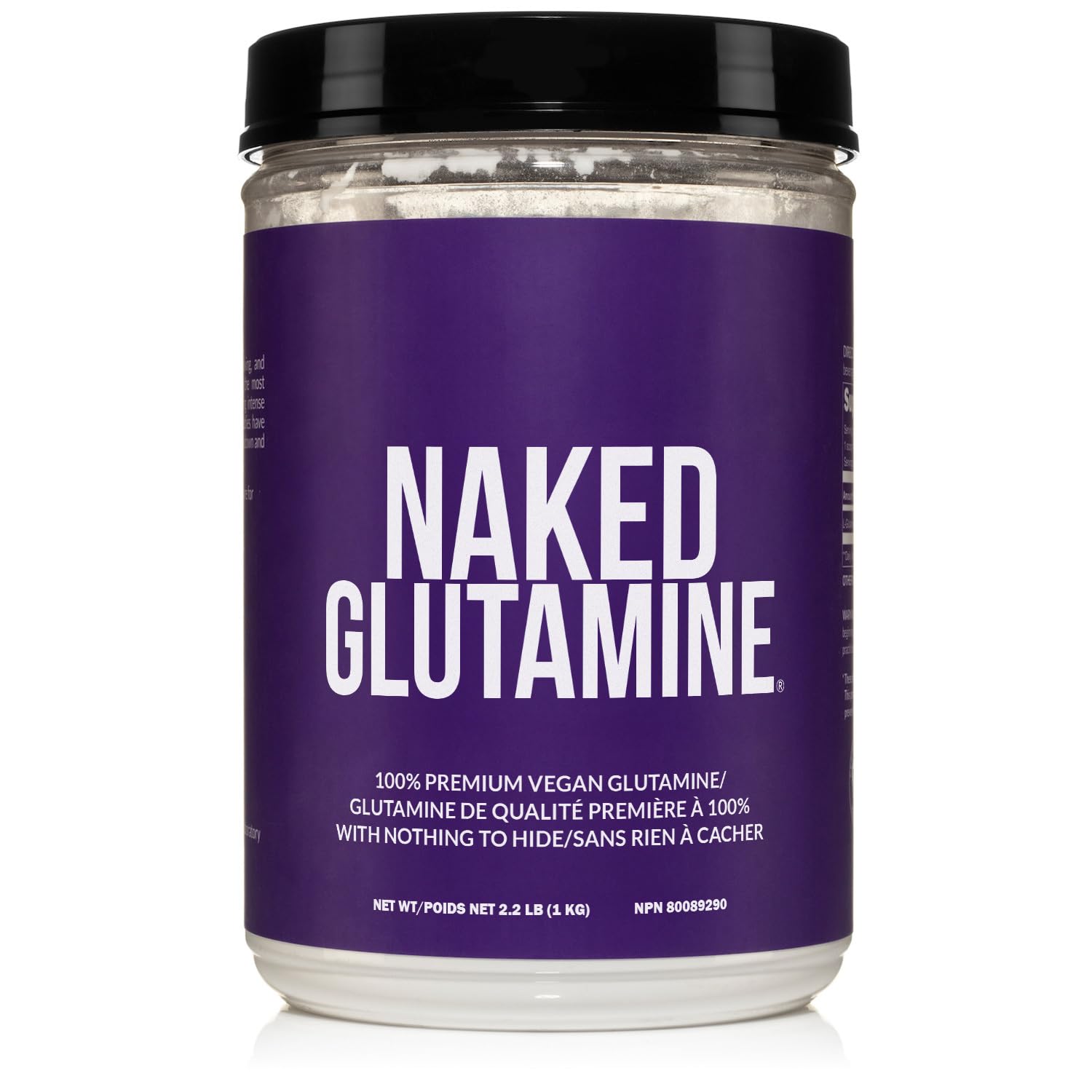 Naked Nutrition Pure L-Glutamine Made In The Usa - 200 Servings - 1,000G, 2.2Lb