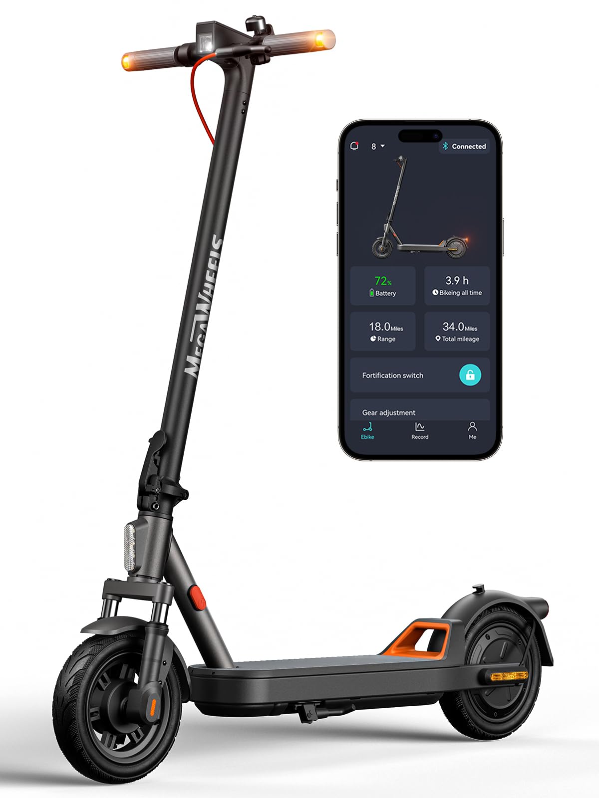 Electric Scooter with Suspension Long Range Electric Scooter for Adults 10inTires E Scooter with Smart APP Control for
