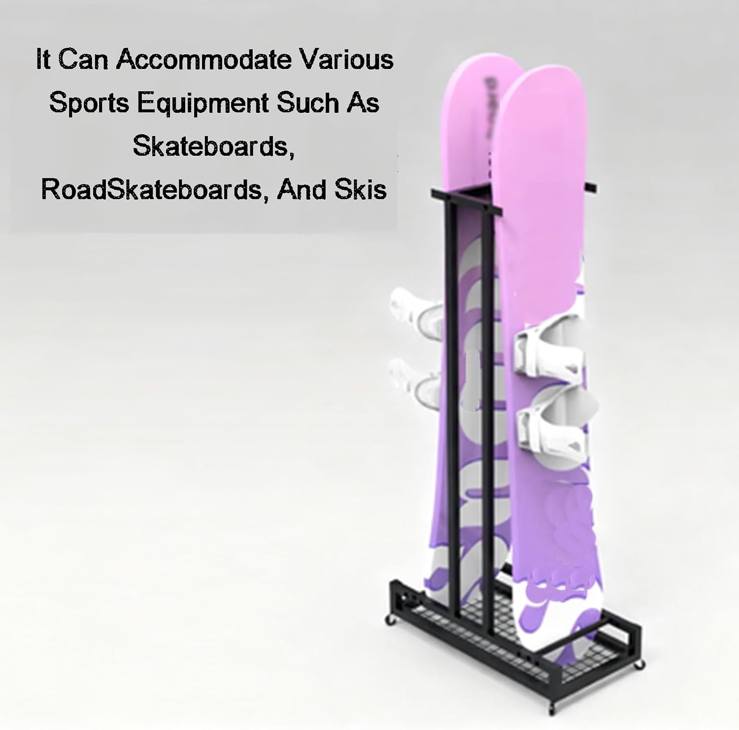 Snowboard Wall Mount Display,Horizontal Ski Wall Rack,for Homes Garages Clubs Skate Shops